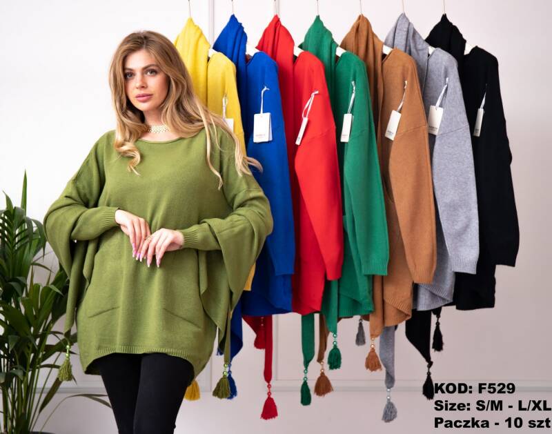 Swetry damskie Roz S/M-L/XL, Mix Kolor .Paczka 10 szt